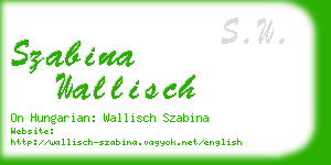 szabina wallisch business card